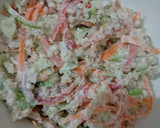 A picture of step 5 of Quinoa, cucumber salad with curd.