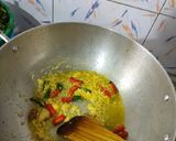 A picture of step 3 of Mix saag { Methi, Sarson, Suva, thom(spring onion green) }.