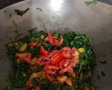 A picture of step 3 of Chaulai (amaranths) saag.