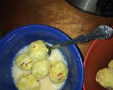 A picture of step 4 of Yam balls.