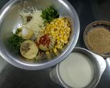 A picture of step 1 of Cheese corn balls.