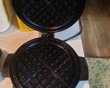 A picture of step 1 of Keto Waffles with Strawberry Pecan Topping.