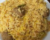 A picture of step 5 of Kofta biryani.