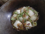 Tumis sawi putih tauco