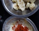 A picture of step 2 of Kela Vada.