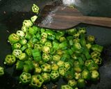A picture of step 3 of #tiffin box# kurkuri bhindi.