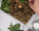 A picture of step 11 of Chicken hara masala.