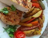 A picture of step 12 of Chicken Steak with stir fried Vegetables.