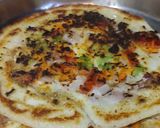 A picture of step 1 of #TR#Vegetable Uttappam with gunpowder spread side dish narial and onion chutney.