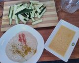 A picture of step 1 of Zucchini wedge's #weeklyjikonichallenge.