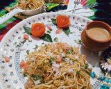 A picture of step 6 of Schezwan veg noodles.