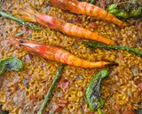 Foto del paso 5 de la receta: Arroz de gamba roja y pimiento de padrón