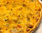 Foto del paso 13 de la receta: Quiche de gambones al pil pil con puerro y mozzarella