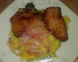 Foto del paso 5 de la receta: Mangú de plátano con chuleta y cebolla