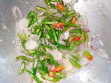Tumis ikan asin rebus+pete