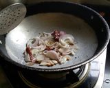 A picture of step 1 of Vankaya vepudu (brinjal stir fry).