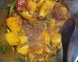 A picture of step 3 of Kura Dosakaya Chutney or Andhra Budamkaya Chutney.