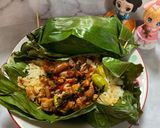 Foto langkah ke 6 dari resep Nasi bakar Cumi kemangi🐙🌿.