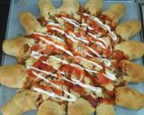 Foto langkah ke 9 dari resep Sausage Bite Pizza.