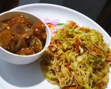 A picture of step 3 of Vegetable Noodles.