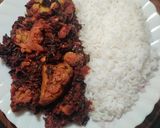 A picture of step 11 of Lal Saag with Gobhi.