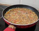 A picture of step 4 of Deep based red pepper and red onion omelette #newcookschallenge.