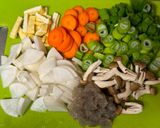 A picture of step 1 of Japanese Suiton Soup.