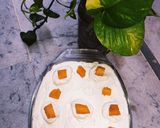 A picture of step 10 of Mango Pudding Delight 3 layered.