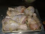 Piernas de pollo doradas