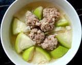 รูปขั้นตอนการทำที่ 2 ของ "ข้าวต้มน้ำเต้าหมูสับ"🥣🍐🐷 Bottle Gourd&Minced Pork Porridge