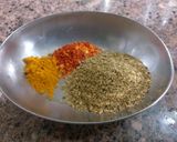 A picture of step 5 of Aachari karela.