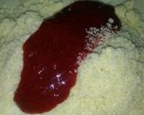 A picture of step 2 of Strawberry PuranPoli.