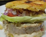 Foto del paso 15 de la receta: Arepa rellena de fiambre de pollo casero🫓🥙🥯