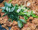 A picture of step 3 of Fried chicken kothu parotta.