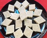 A picture of step 4 of Peanut Burfi/ Sing pak.