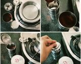 A picture of step 1 of Cinnamon choco flavoured coffee pudding.