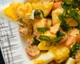 A picture of step 2 of Buffalo potatoes salad.