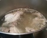 A picture of step 1 of Chicken stock.