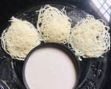 A picture of step 2 of Sama rice nool putu (idiyappam).