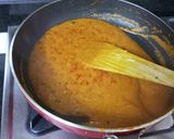 A picture of step 9 of PALAK TIKKI with gravy.
