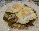 A picture of step 6 of Fried Eggs on Ratatouille on spicy Avocado on Sourdough...