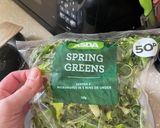 A picture of step 1 of Spring Greens with Garlic.