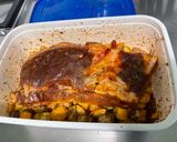 Une image de l'étape 10 de Travers de porc marinés aux courgettes jaunes, aubergine graffiti et tomates.