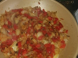 Calabacín relleno de carne cebolla y morrón