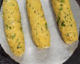 A picture of step 6 of Baked Spinach Chickpea Cheesy Seekh Kabab Rolls !!.