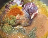 A picture of step 5 of Karele gosht.