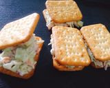 A picture of step 6 of Mayo tarter tuc sandwiches.