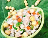 Hình bước làm 3 của món Cơm trộn hạt sen