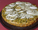 Foto del paso 4 de la receta: Pastel salado de queso de cabra, mozzarella y lacón