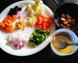 A picture of step 1 of Paneer Vegetable Biryani with Saffron Milk.
